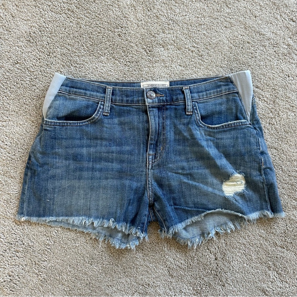 Hatch Current/Elliott Maternity Denim cutoff shorts, size 26